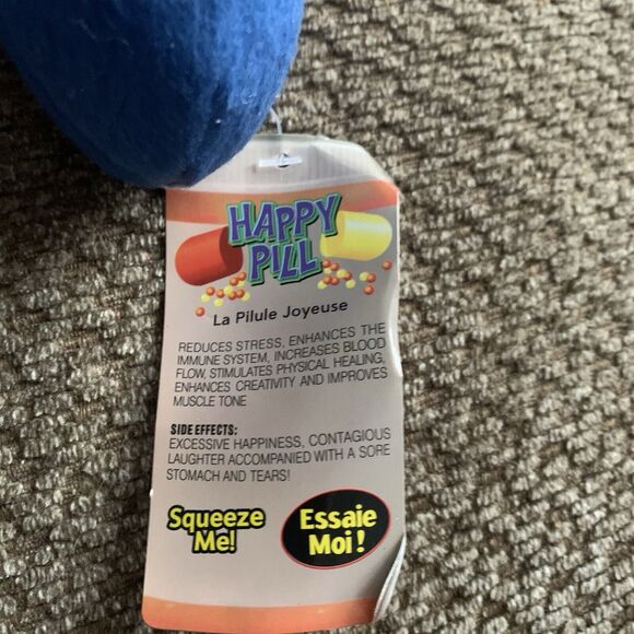 Just for Laughs Contagious Giggling Red Blue Happy Pill Plush *Works* LOT OF 3 - Picture 10 of 10
